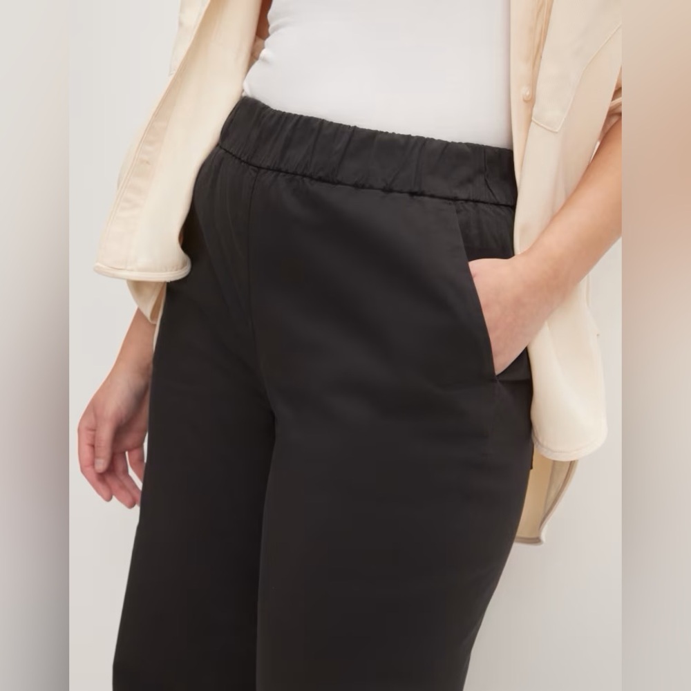 NWT Everlane The Easy Pant Black Size L Straight Leg - Picture 3 of 14